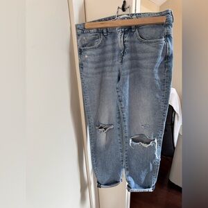Zara EUC size 4 Light Blue Denim distressed Jeans
